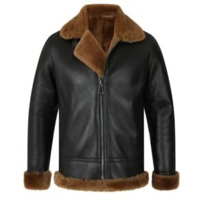 Ginger Brown B3 Bomber Jacket with Shearling Lining - Iconic Aviator Style